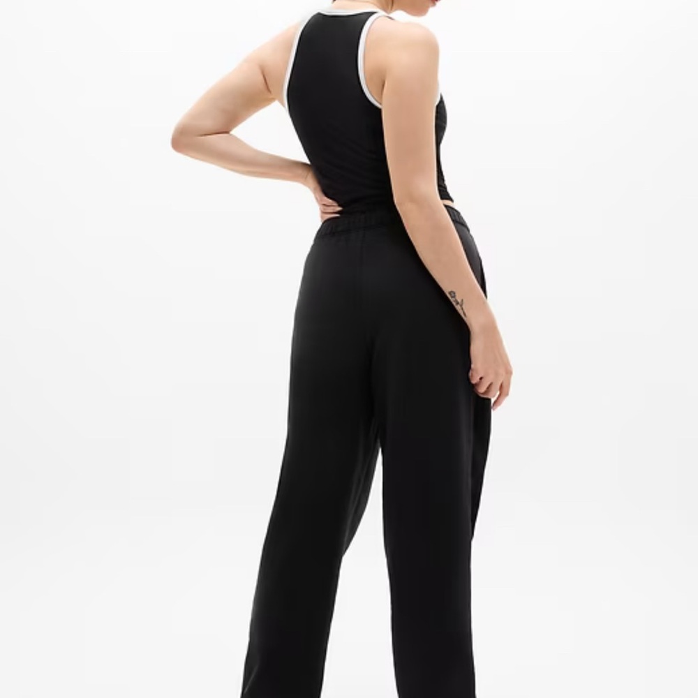 NWT Athleta Forever Fleece High Rise Jogger // Black Size Large Tall - Picture 7 of 12